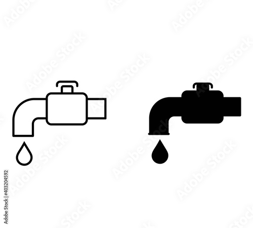 Water tab icon in trendy flat style isolated on white background. Symbol for your web site design, logo, app, UI. Vector illustration, EPS © Shumia