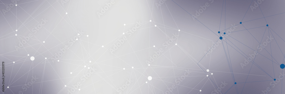 Obraz premium Abstract polygonal with connecting dots and lines.