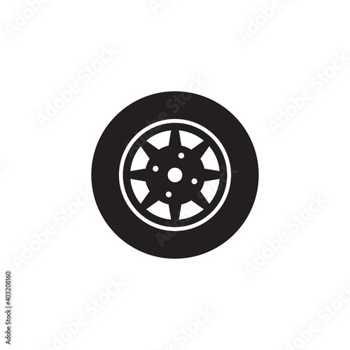 car wheel icon symbol sign vector