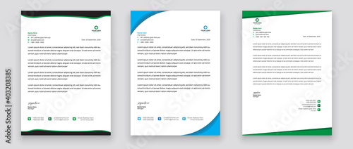 Business style letterhead template design for project with standard sizes. © Mydesignhouse