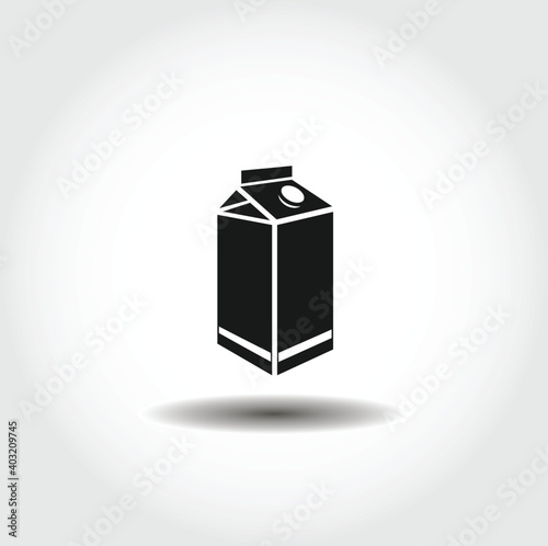 milk box isolated vector icon. drink design element