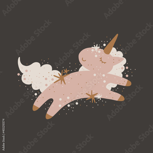 cute illustration. Sun and moon. space children's world. print interior poster. good dreams, baby bedroom