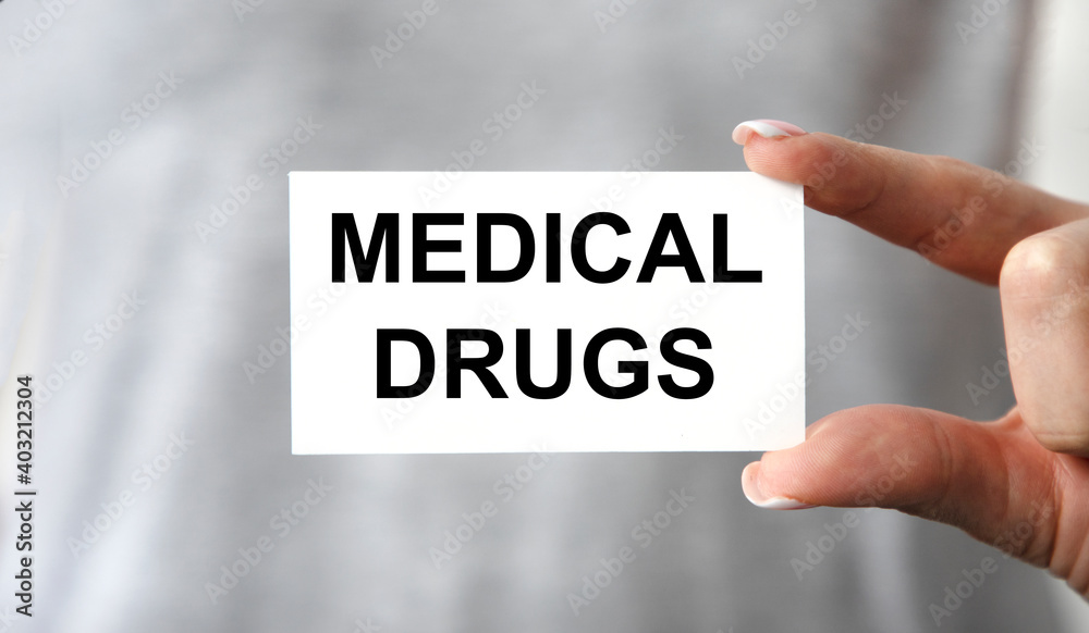 The girl will hold a card with medical DRUGS. The girl will hold a card with medical DRUGS.