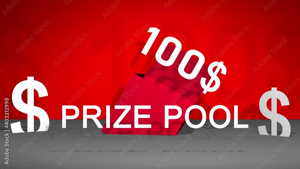 Animation for the draw, the prize pool is $100