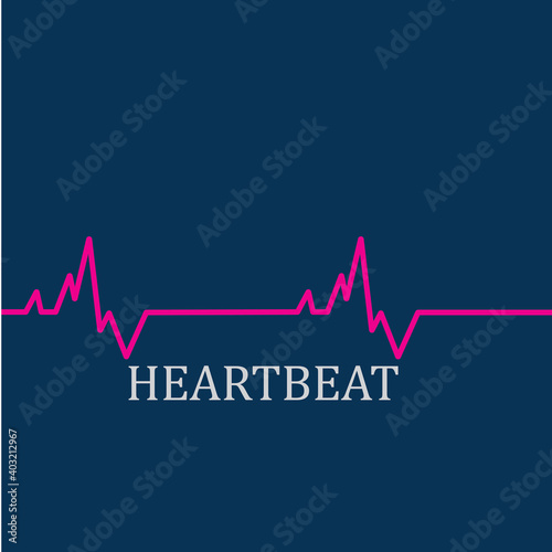 Heart beat monitor pulse line art vector icon, Ecg heartbeat. cardiology symbol. logo for cardiologist. Medical icon