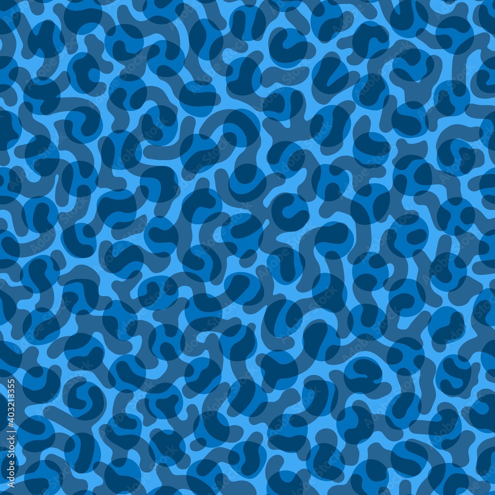 Fototapeta Vector seamless pattern texture with cartoon blue pool water