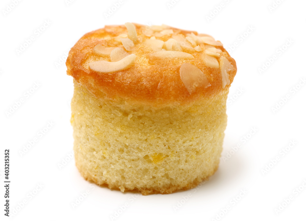 cup shape sponge cake on white background cup shape sponge cake on white background