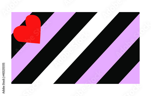 Vector illustration of flat Leather girl pride flag on white background. A symbol of the leather fetish community.
