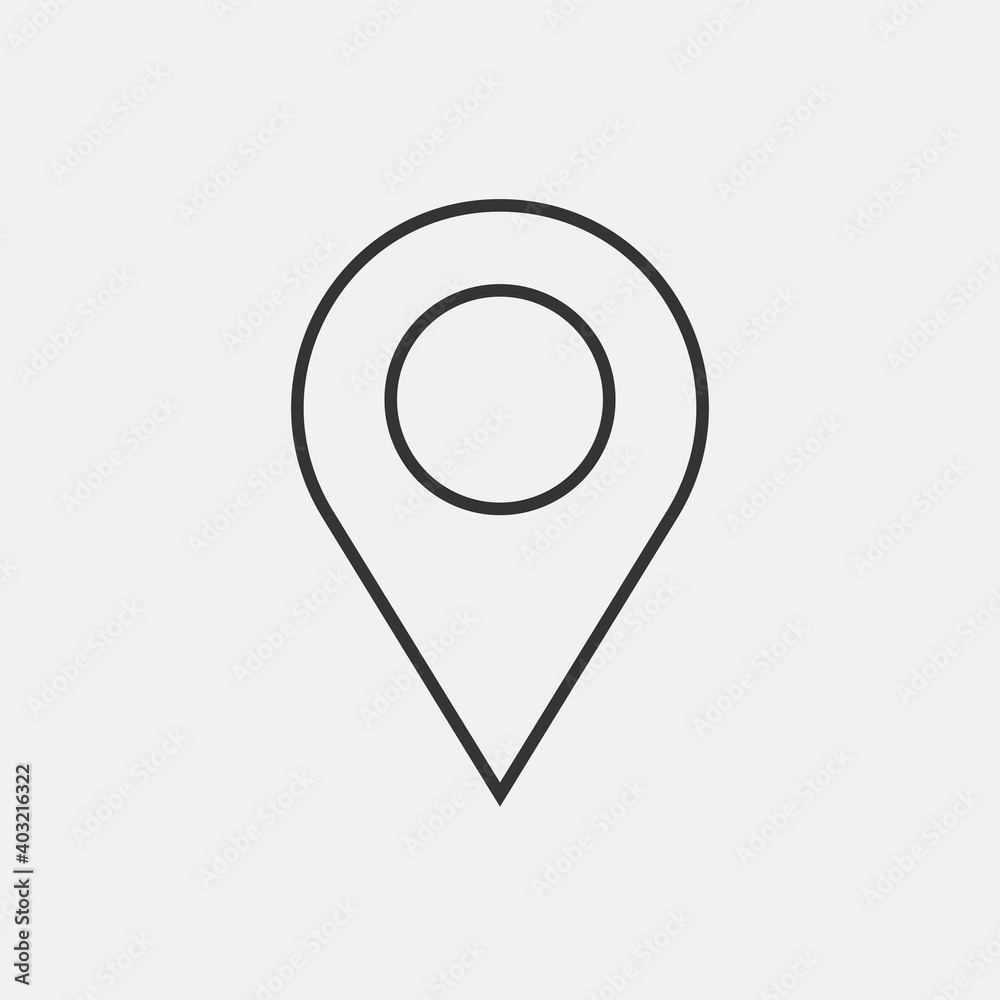 Location pointer vector icon illustration sign Location pointer vector icon illustration sign
