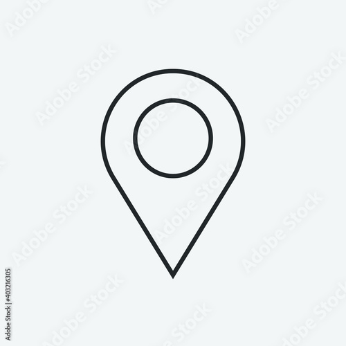 Location pointer vector icon illustration sign