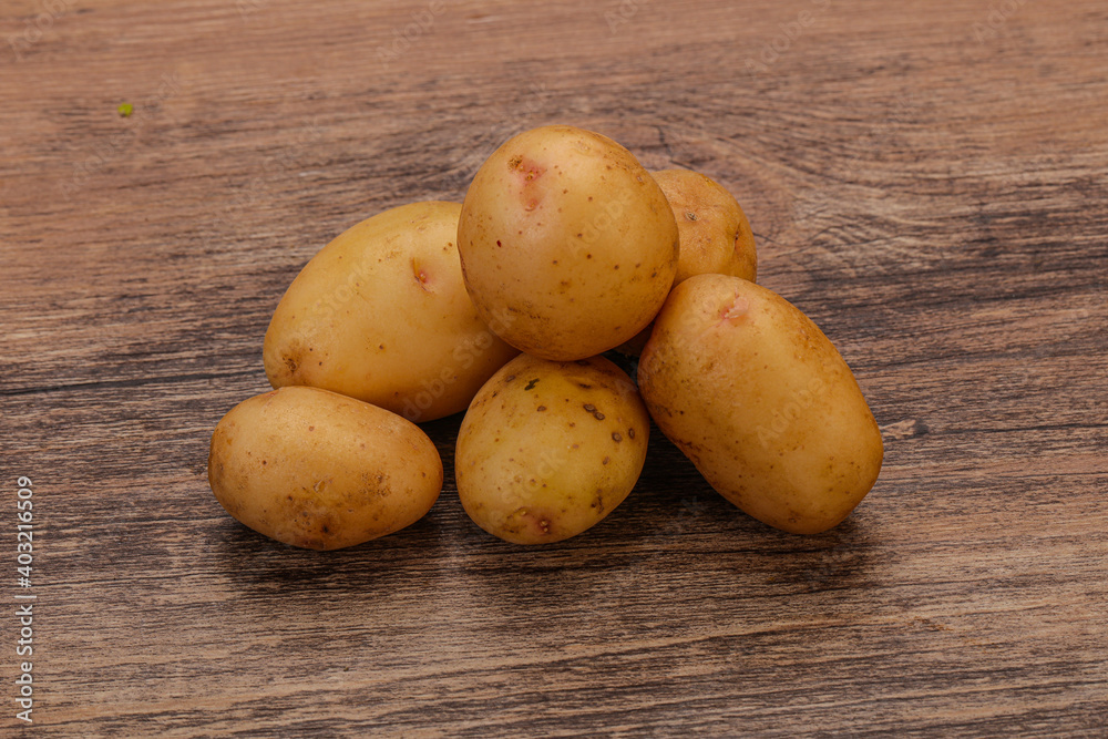 Raw baby young potato heap Raw baby young potato heap
