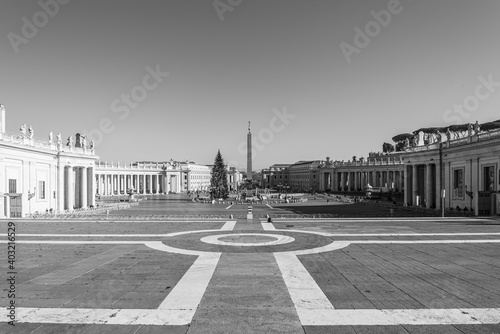 Saint Peter square in the Vatican