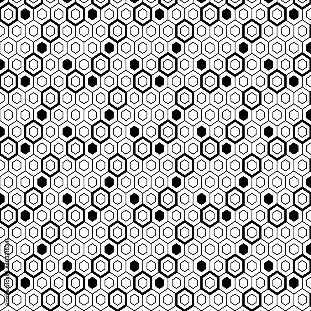 Seamless hexagonal honeycomb pattern background. repeating geometric background.