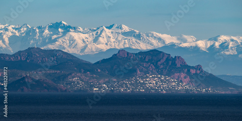 French and Italian alps in the distance behind nice photo