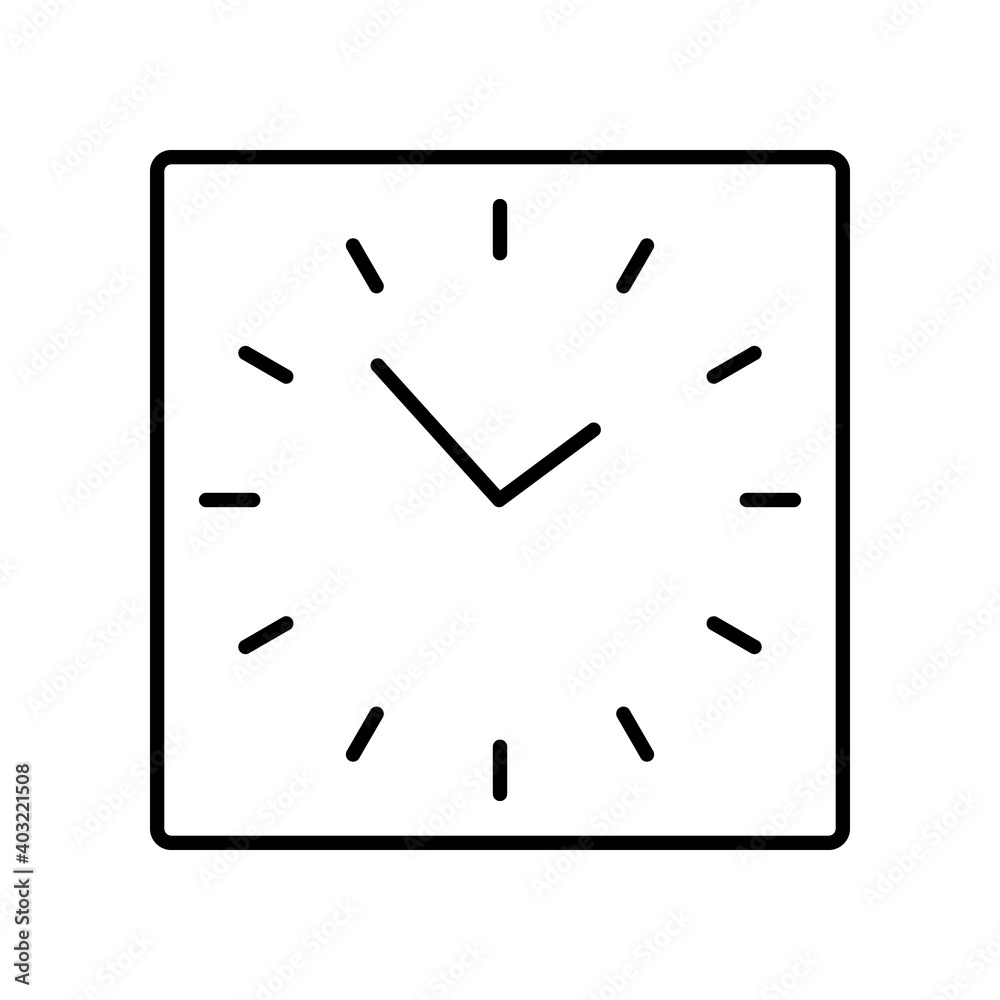 Simple vector clock icon black on white background. Time style image for website, logo, app Simple vector clock icon black on white background. Time style image for website, logo, app
