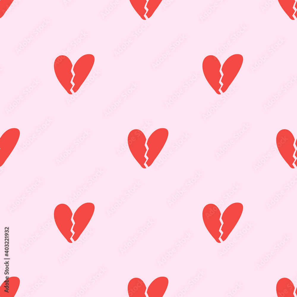 vector seamless pattern with hearts