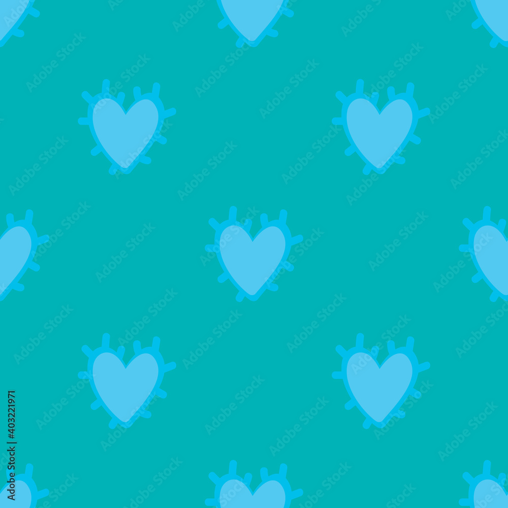 vector seamless pattern with hearts