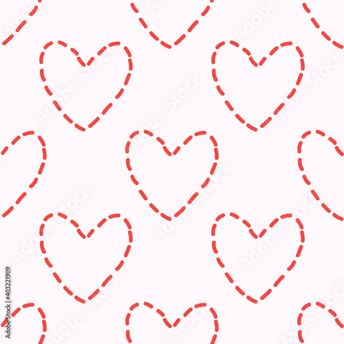 vector seamless pattern with hearts