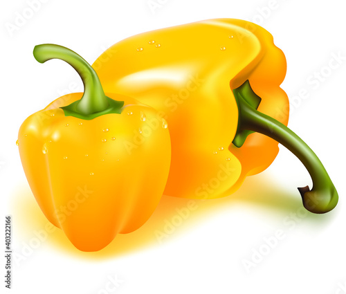 yellow bell pepper isolated