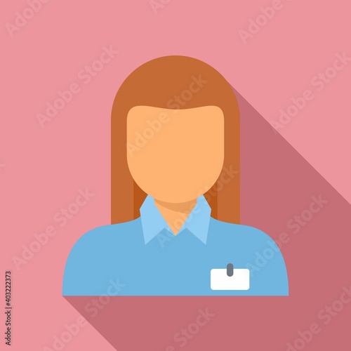Pr woman specialist icon. Flat illustration of pr woman specialist vector icon for web design