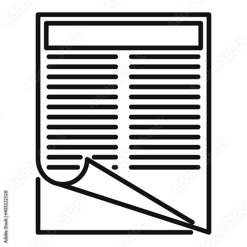Pr specialist documents icon. Outline pr specialist documents vector icon for web design isolated on white background
