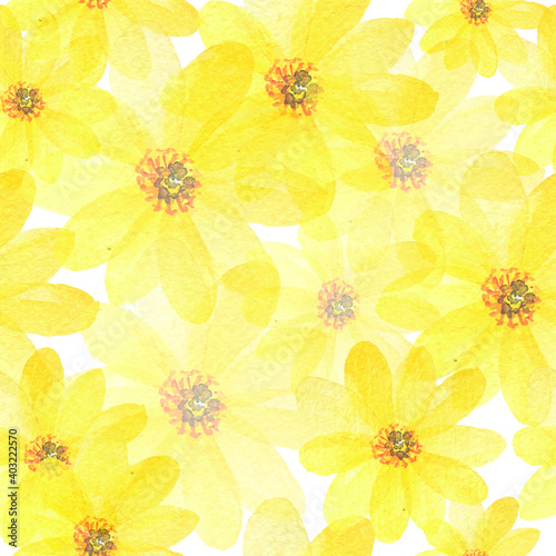 Watercolor flower vector background for your design