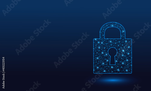 Cyber security technology concept , Shield With Keyhole icon , personal data , vector illustration.	
