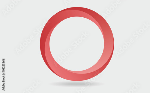 Circular red design element. Vector illustration. EPS10.