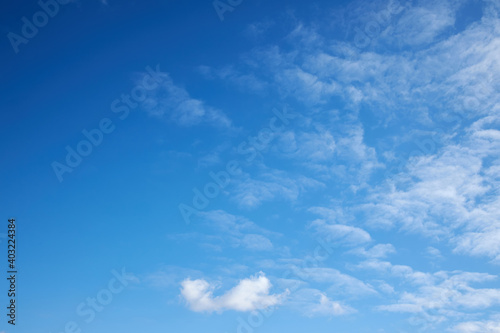 Beautiful blue sky with light clouds.