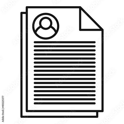 Sociology papers icon. Outline sociology papers vector icon for web design isolated on white background