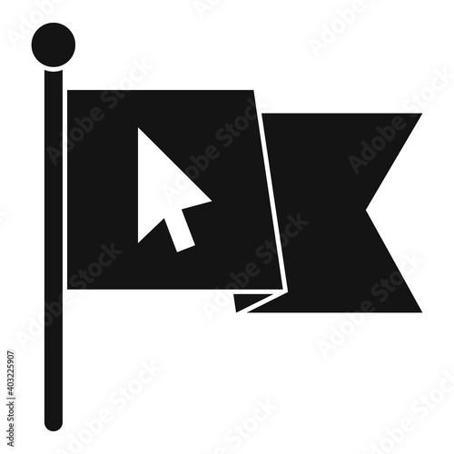 Flag backlink strategy icon. Simple illustration of flag backlink strategy vector icon for web design isolated on white background