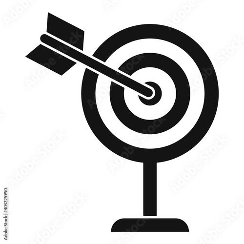 Target backlink strategy icon. Simple illustration of target backlink strategy vector icon for web design isolated on white background