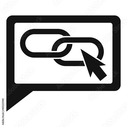 Chat backlink strategy icon. Simple illustration of chat backlink strategy vector icon for web design isolated on white background