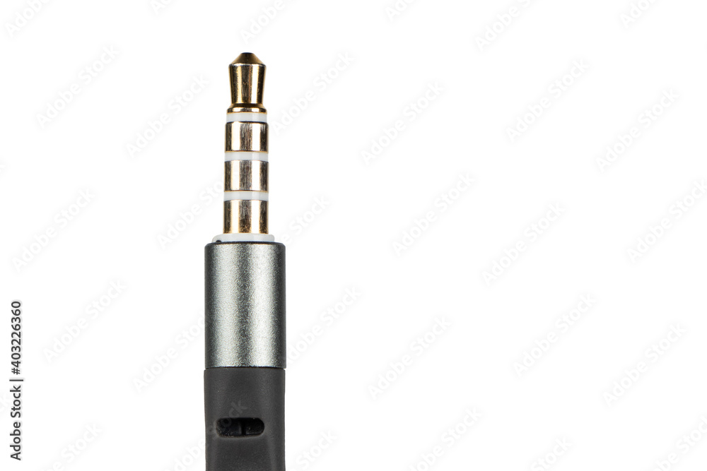 plug jack 3,5 mm, isolated on white background plug jack 3,5 mm, isolated on white background