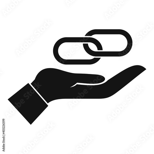 Care backlink icon. Simple illustration of care backlink vector icon for web design isolated on white background