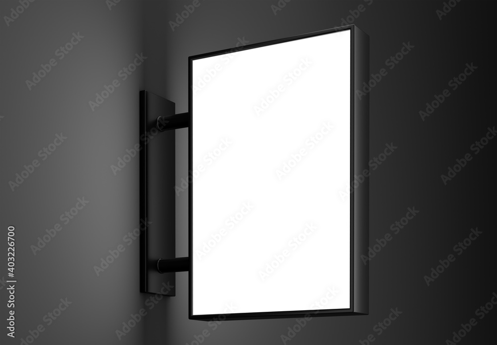 Blank rectangle light box sign mockup with copy space Blank rectangle light box sign mockup with copy space