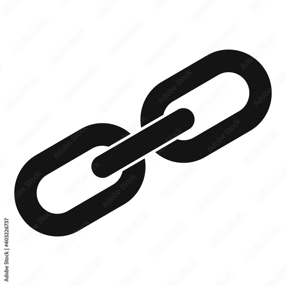 Links strategy chain icon. Simple illustration of links strategy chain vector icon for web design isolated on white background Links strategy chain icon. Simple illustration of links strategy chain vector icon for web design isolated on white background