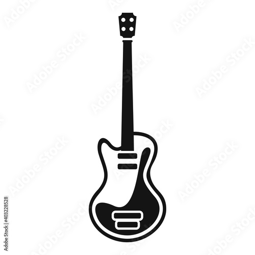 Music guitar icon. Simple illustration of music guitar vector icon for web design isolated on white background