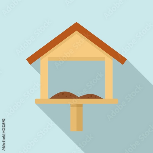 Park bird feeders icon. Flat illustration of park bird feeders vector icon for web design