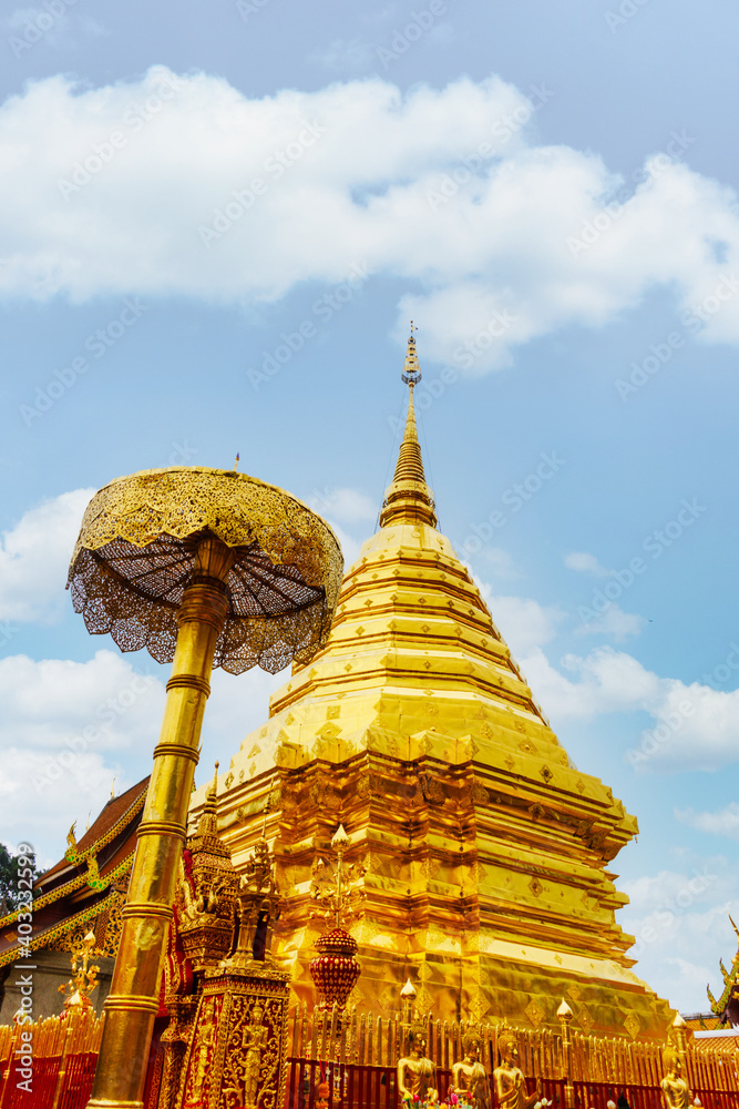Fototapeta premium Wat Phra That Doi Suthep of Chiang Mai, Thailand.