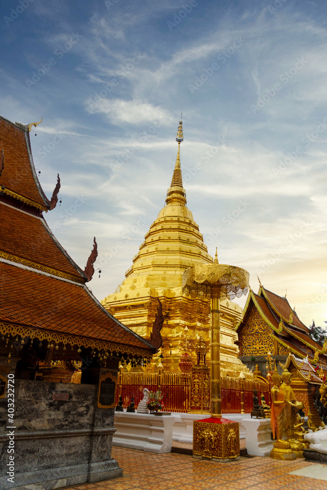 Fototapeta premium Wat Phra That Doi Suthep of Chiang Mai, Thailand.