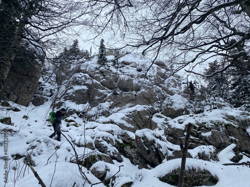 Bijele and Samarske rocks landscape in Gorski kotar, Croatia photo