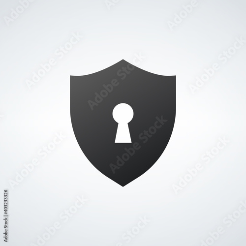 shield and keyhole icon. Element of web icon for mobile concept and web apps. Stock Vector illustration isolated on white background.
