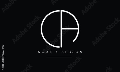 AC, CA, A, C abstract letters logo monogram