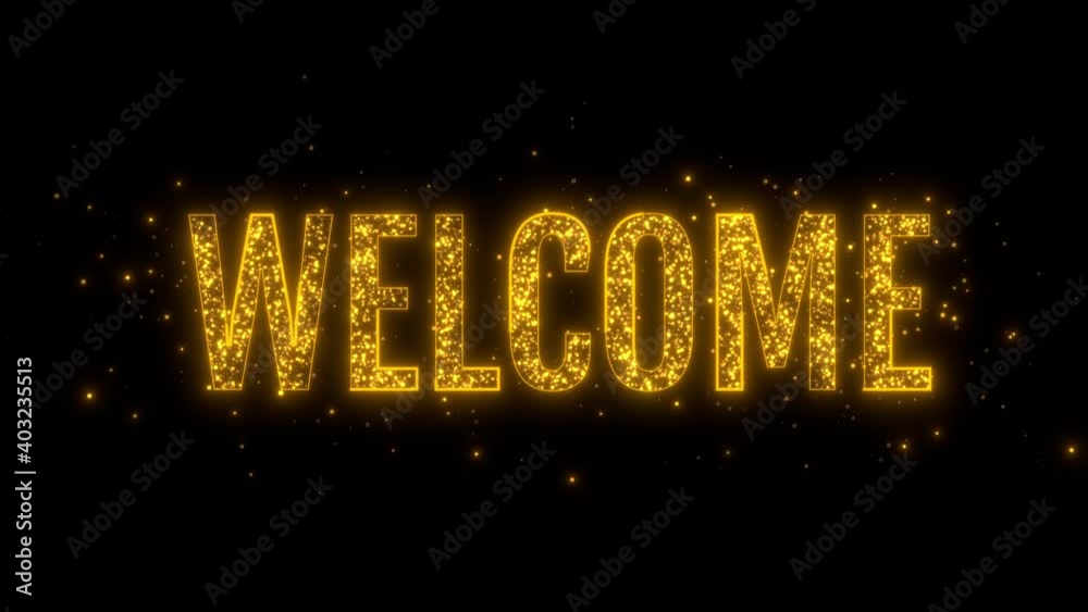 welcome typography transparent composition video