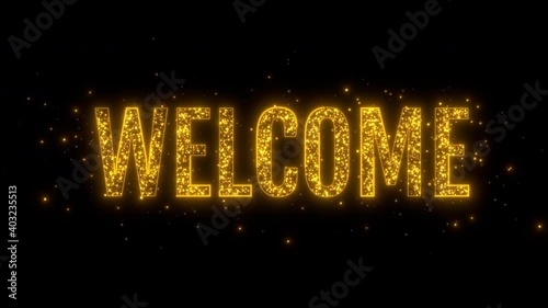 welcome typography transparent composition video photo