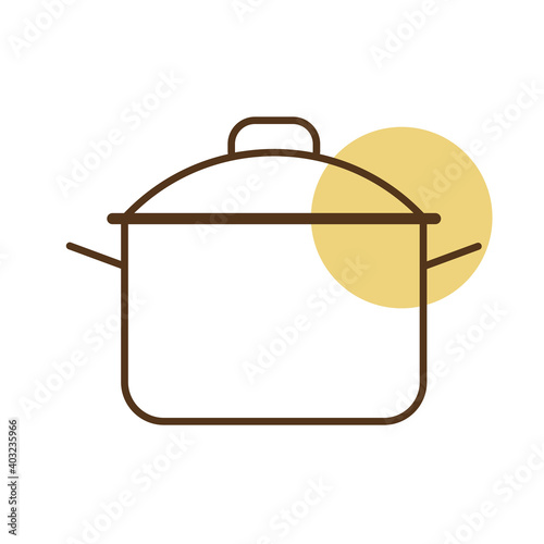 Saucepan icon. Cooking pot or pan sign