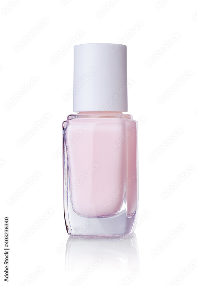 pinkfarbener Nagellack in einer Flasche pinkfarbener Nagellack in einer Flasche