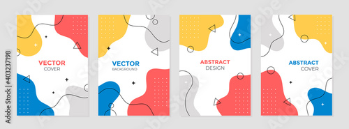 Set of abstract creative artistic templates. Universal cover Designs for Annual Report, Brochures, Flyers, Presentations, Leaflet, Magazine.