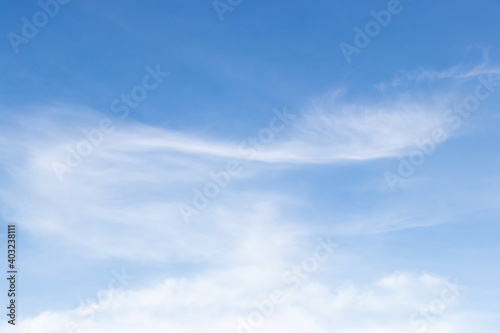 Fototapeta Naklejka Na Ścianę i Meble -  Clear blue color sky with white cloud background
